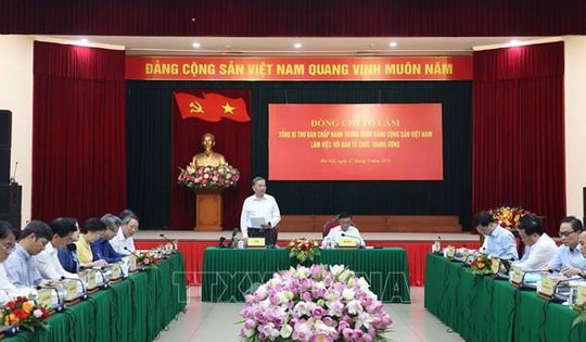 Tổng Bí thư Tô Lâm làm việc với Ban Tổ chức Trung ương