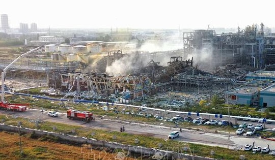Vụ nổ tại nhà máy hóa chất ở Trung Quốc khiến ít nhất 24 người bị thương vong