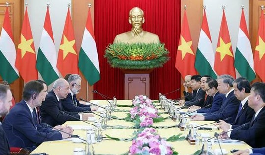 Tổng Bí thư Tô Lâm hội kiến Tổng thống Hungary Sulyok Tamas