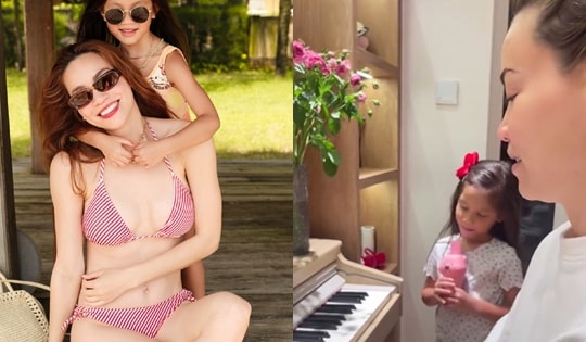 Lisa - con gái Hồ Ngọc Hà khoe giọng hát bằng tiếng Anh siêu đáng yêu