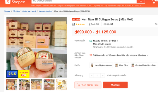 Mỹ phẩm thuộc diện buộc thu hồi vẫn bán trên sàn thương mại điện tử, công ty phân phối độc quyền từ chối chịu trách nhiệm?