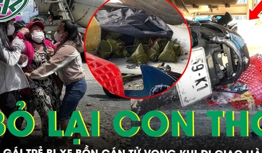 Cô gái trẻ bị xe bồn cán tử vong khi đi giao bánh cho khách, bỏ lại hai con sinh đôi mới hơn 1 tuổi