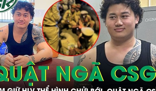 Tạm giữ huấn luyện viên thể hình chửi bới, quật ngã Thượng úy CSGT ở Hà Nội