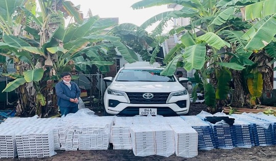 Bắt giữ đối tượng chở 17.000 bao thuốc lá nhập lậu