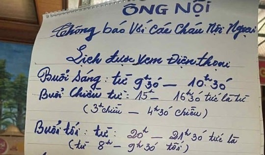 Ông nội ở Thái Bình tung bảng nội quy 'cứng như thép', lũ 'khối nghỉ hè' đọc xong chỉ biết lặng thinh