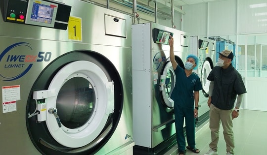 Bệnh viện Lê Văn Thịnh vận hành hệ thống máy giặt tân tiến phục vụ bệnh nhân