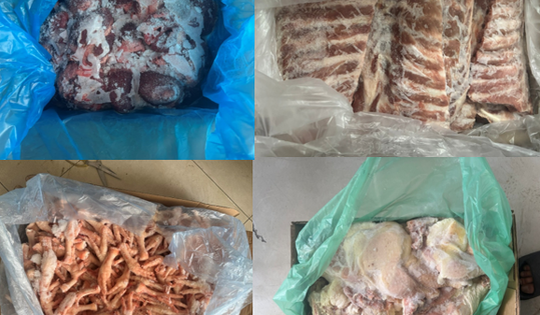 Phát hiện gần 4 tấn thực phẩm đông lạnh nhập lậu tại Công ty TNHH xuất nhập khẩu Thịnh Phát Food
