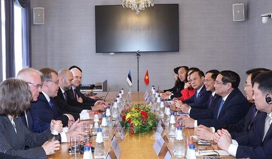 Thủ tướng Phạm Minh Chính hội kiến Chủ tịch Quốc hội Estonia