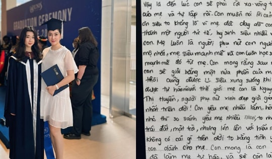 Con gái tốt nghiệp cấp 3, Hoa hậu Nguyễn Thị Huyền viết gửi con: 'Mẹ không mạnh mẽ thì phải biết làm thế nào?'