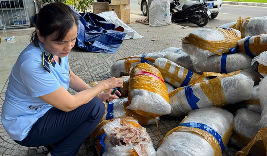 700kg mực khô không rõ chủ bốc mùi trên vỉa hè Đà Nẵng