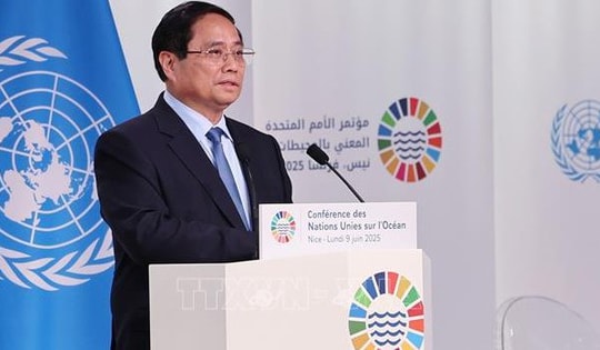 Thủ tướng Phạm Minh Chính đại diện ASEAN phát biểu tại Hội nghị đại dương của Liên hợp quốc