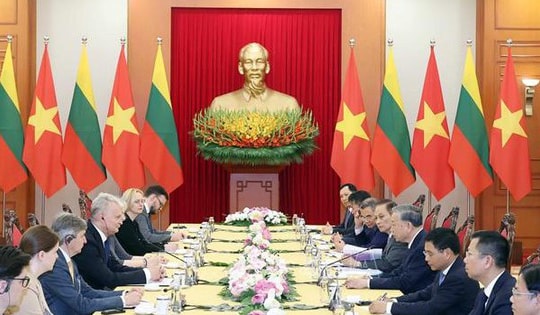 Tổng Bí thư Tô Lâm hội kiến Tổng thống Cộng hòa Litva Gitanas Nauseda