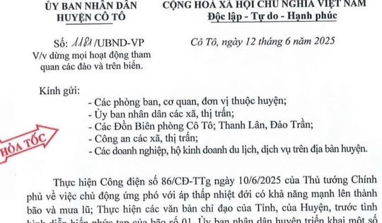 Tin mới về bão số 1: Dừng hoạt động tham quan đảo Cô Tô