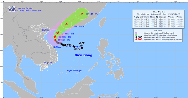 Bão số 1 bước vào cao điểm mạnh nhất trong sáng nay