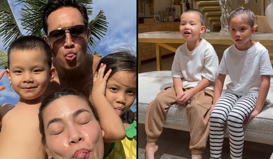 Cặp song sinh nhà Hồ Ngọc Hà học ngoại ngữ cùng bố, khán giả lại chú ý đến bình luận của nhạc sĩ Nguyễn Hồng Thuận