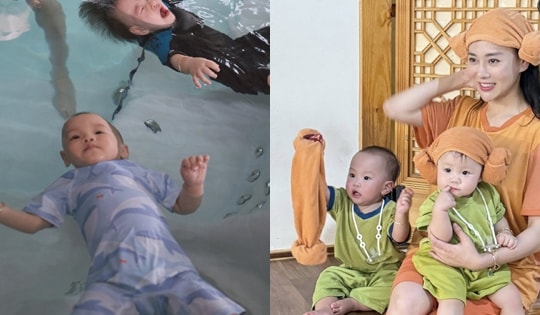 Cặp song sinh nhà Phương Oanh lại gây bất ngờ với khán giả về khả năng nổi trội này