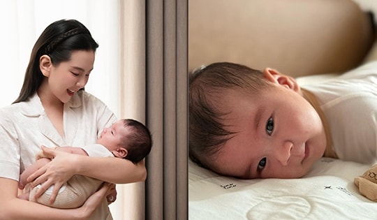 MC Mai Ngọc khoe khoảnh khắc đáng yêu của con trai 2 tháng tuổi khiến nhiều người bất ngờ