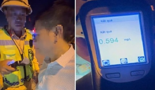 Tài xế vi phạm nồng độ cồn kịch khung vẫn lái xe trên cao tốc Hà Nội - Hải Phòng