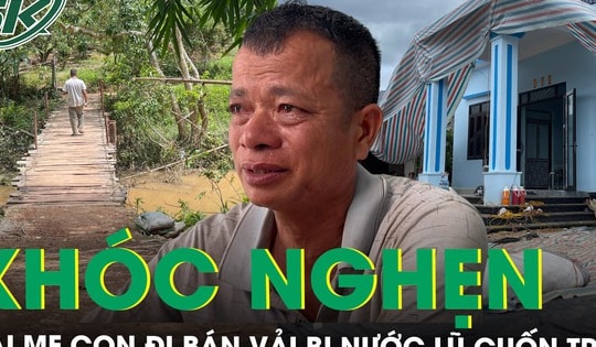 Hai mẹ con đi bán vải ở Bắc Giang bị nước lũ cuốn trôi: Người đàn ông khóc nghẹn bên di ảnh vợ