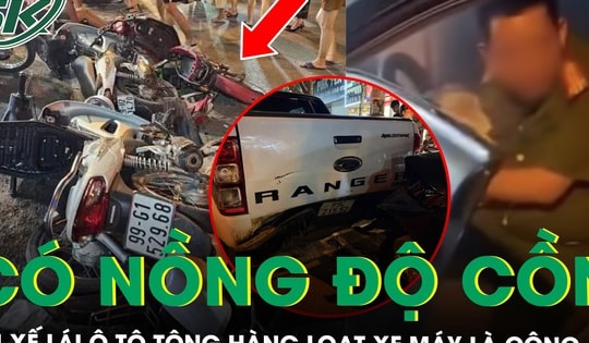 Tài xế lái ô tô tông hàng loạt xe máy ở Bắc Ninh là công an, vi phạm nồng độ cồn kịch khung