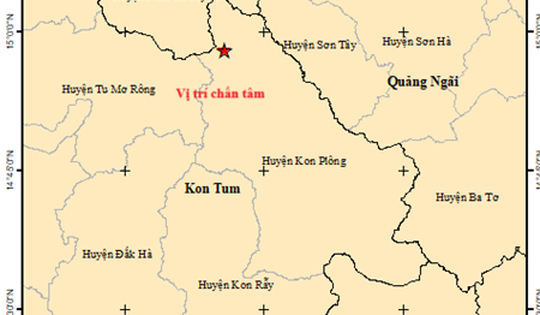 Kon Tum lại động đất mạnh 3.7 độ