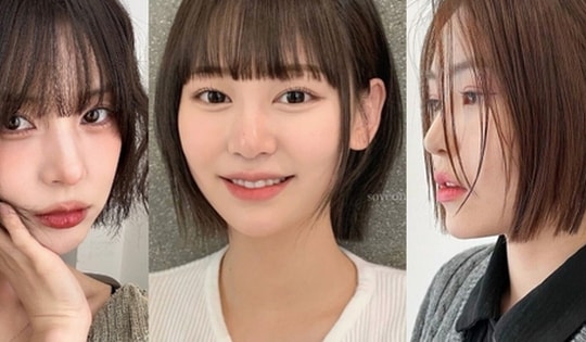 Cắt tóc ngắn, quan trọng nhất là chọn đúng kiểu: Gò má cao, mặt tròn nên cắt thế này để che bớt khuyết điểm