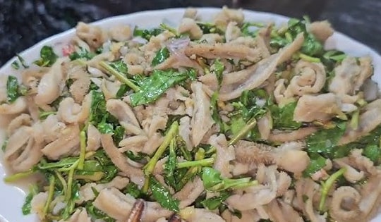 Dạ dày xào với loại rau này đảm bảo giòn ngon sần sật