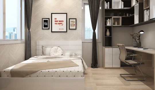 Cách thiết kế góc làm việc trong phòng ngủ tối ưu hóa không gian, giúp cải thiện giấc ngủ