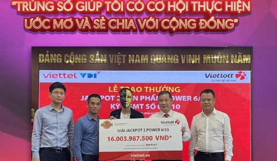 Chọn bộ số theo ngày tháng năm sinh của vợ con, một người chơi bất ngờ trúng Vietlott hơn 16 tỷ đồng