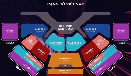 Bất ngờ sơ đồ sân khấu và giá vé sự kiện 'V Concert - Rạng rỡ Việt Nam'