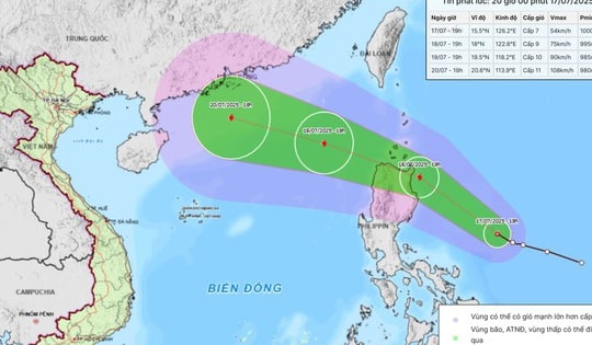 Diễn biến mới nhất của áp thấp nhiệt đới đang hướng về Biển Đông