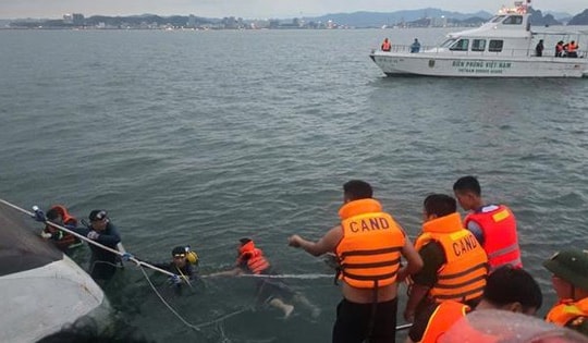 Vụ lật tàu du lịch trên vịnh Hạ Long: Đã tìm thấy 28 thi thể nạn nhân