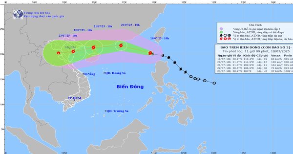 Bão số 3 vào Biển Đông đang di chuyển rất nhanh, gió giật cấp 15