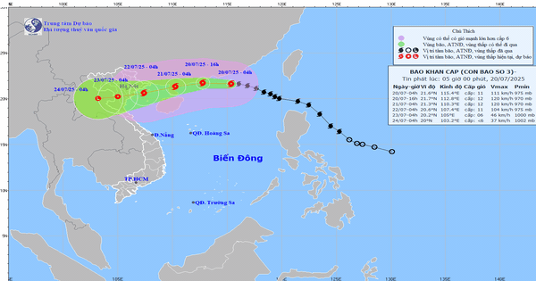 Bão số 3 tiếp tục tăng cấp, miền Bắc mưa rất lớn từ ngày mai