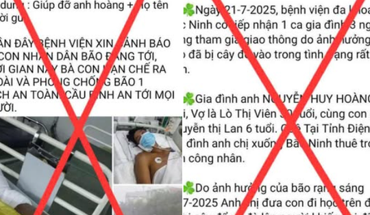Giả mạo Bệnh viện Đa khoa Bắc Ninh kêu gọi từ thiện cho nạn nhân trong mưa bão