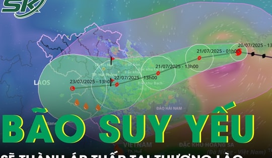 Bão số 3 sẽ suy yếu thành áp thấp trên khu vực Thượng Lào