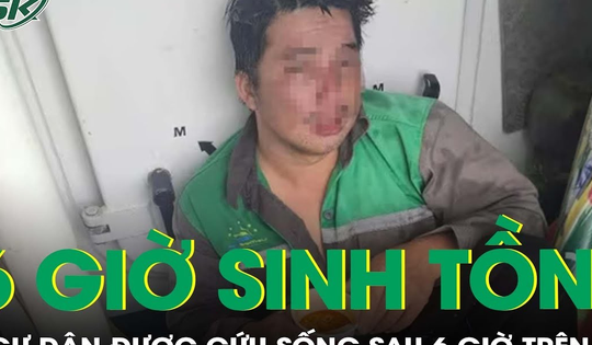 Xúc động khoảnh khắc ngư dân được cứu sống sau 6 giờ lênh đênh trên biển