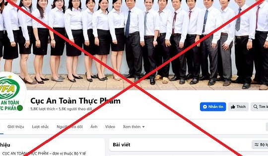 Cảnh báo về việc mạo danh Cục An toàn thực phẩm trên mạng xã hội Facebook