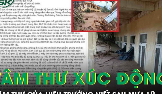 Trường lớp hoang tàn sau mưa lũ, Hiệu trưởng viết tâm thư đầy xúc động