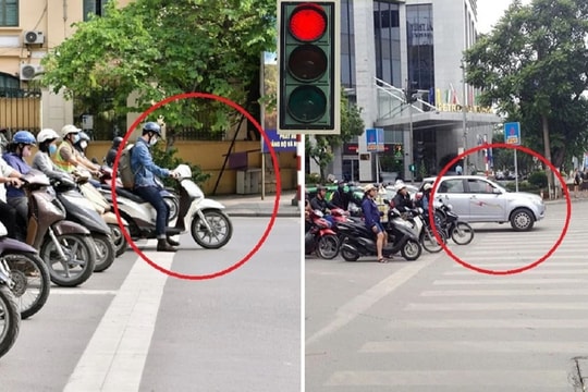 Dừng xe quá vạch chờ đèn đỏ có bị xử phạt hay không?