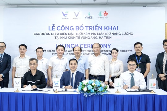 VinEnergo triển khai dự án điện mặt trời kèm pin lưu trữ cho VinFast ở Hà Tĩnh