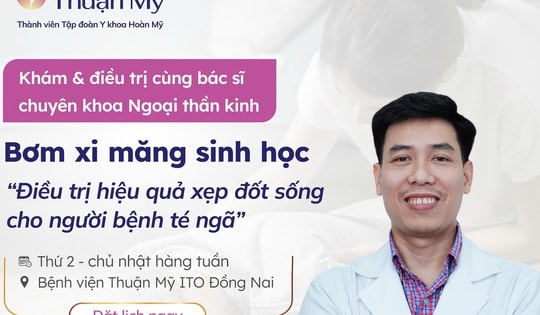 Bơm xi măng sinh học điều trị xẹp đốt sống thành công cho người bệnh té ngã