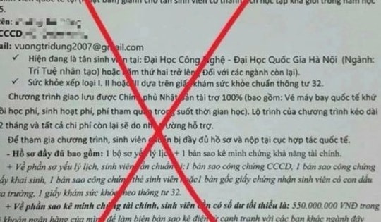 Cảnh báo hiện tượng mạo danh Đại học Quốc gia Hà Nội để lừa đảo 'trúng tuyển'