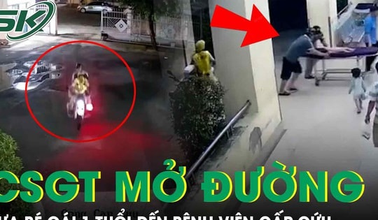 Thót tim clip CSGT ‘mở đường’ đưa bé gái 1 tuổi đang nguy kịch đến bệnh viện cấp cứu