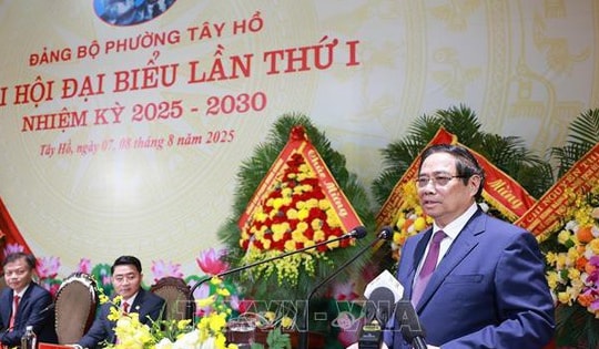 Thủ tướng Phạm Minh Chính: Xây dựng phường Tây Hồ kiểu mẫu, đi đầu trên tất cả các lĩnh vực