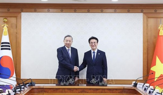 Tổng Bí thư Tô Lâm hội kiến Thủ tướng Hàn Quốc Kim Min Seok