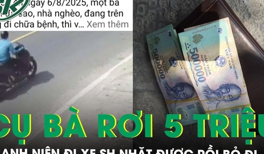 Xôn xao vụ cụ bà nghèo đánh rơi 5 triệu, thanh niên đi xe SH nhặt được rồi phóng đi luôn