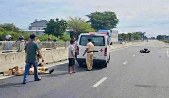 Trung tá CSGT bị đâm gãy chân khi chặn xe chạy quá tốc độ