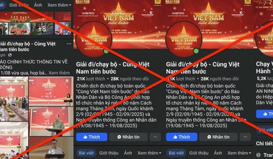 Cảnh báo hàng loạt fanpage mạo danh chiến dịch 'Cùng Việt Nam tiến bước'