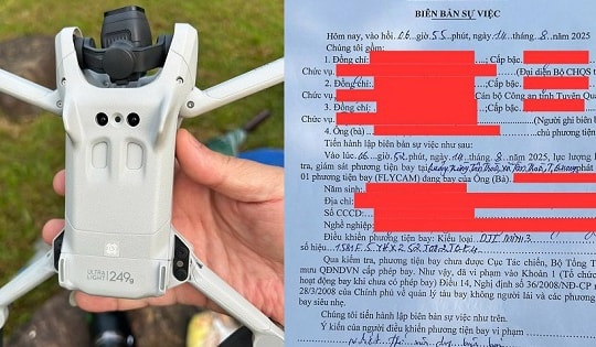 Nam thanh niên bay flycam trái phép tại sự kiện đặc biệt quan trọng ở Tuyên Quang